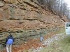 Barrier Facies of Pensylvannian Pottsville Formation, I. 75 just south of Jellico, Tennessee