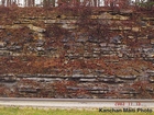 Mississippian Borden Formation, shelf with downslope fans and shales, I 64 just east of Morehead, Kentucky