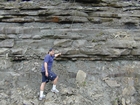 Mississippian Borden Formation, shelf with downslope fans and shales, I 64 just east of Morehead, Kentucky