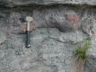 Road side outcrops expressing the geology of the stacked fluvial system sediments exposed in the Pennsylvanian Breathitt Formation just north of Louisa in Eastern Kentucky on US 23 on the western margin of the Appalachian Mountain foreland basin