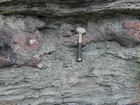 Road side outcrops expressing the geology of the stacked fluvial system sediments exposed in the Pennsylvanian Breathitt Formation just north of Louisa in Eastern Kentucky on US 23 on the western margin of the Appalachian Mountain foreland basin