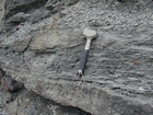 Road side outcrops expressing the geology of the stacked fluvial system sediments exposed in the Pennsylvanian Breathitt Formation just north of Louisa in Eastern Kentucky on US 23 on the western margin of the Appalachian Mountain foreland basin