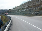 Road side outcrops expressing the geology of the stacked fluvial system sediments exposed in the Pennsylvanian Breathitt Formation just north of Louisa in Eastern Kentucky on US 23 on the western margin of the Appalachian Mountain foreland basin