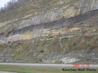 Road side outcrops expressing the geology of the stacked fluvial system sediments exposed in the Pennsylvanian Breathitt Formation just north of Louisa in Eastern Kentucky on US 23 on the western margin of the Appalachian Mountain foreland basin