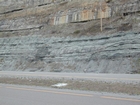 Road side outcrops expressing the geology of the stacked fluvial system sediments exposed in the Pennsylvanian Breathitt Formation just north of Louisa in Eastern Kentucky on US 23 on the western margin of the Appalachian Mountain foreland basin