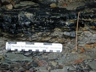 Road side outcrops expressing the geology of the stacked fluvial system sediments exposed in the Pennsylvanian Breathitt Formation just north of Louisa in Eastern Kentucky on US 23 on the western margin of the Appalachian Mountain foreland basin