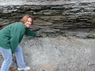 Road side outcrops expressing the geology of the stacked fluvial system sediments exposed in the Pennsylvanian Breathitt Formation just north of Louisa in Eastern Kentucky on US 23 on the western margin of the Appalachian Mountain foreland basin