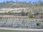 Road side outcrops expressing the geology of the stacked fluvial system sediments exposed in the Pennsylvanian Breathitt Formation just north of Louisa in Eastern Kentucky on US 23 on the western margin of the Appalachian Mountain foreland basin