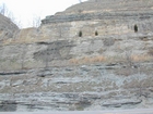 Road side outcrops expressing the geology of the stacked fluvial system sediments exposed in the Pennsylvanian Breathitt Formation just north of Louisa in Eastern Kentucky on US 23 on the western margin of the Appalachian Mountain foreland basin