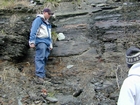 Road side outcrops expressing the geology of the stacked fluvial system sediments exposed in the Pennsylvanian Breathitt Formation just north of Louisa in Eastern Kentucky on US 23 on the western margin of the Appalachian Mountain foreland basin