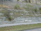 Road side outcrops expressing the geology of the stacked fluvial system sediments exposed in the Pennsylvanian Breathitt Formation just north of Louisa in Eastern Kentucky on US 23 on the western margin of the Appalachian Mountain foreland basin