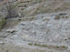 Road side outcrops expressing the geology of the stacked fluvial system sediments exposed in the Pennsylvanian Breathitt Formation just north of Louisa in Eastern Kentucky on US 23 on the western margin of the Appalachian Mountain foreland basin