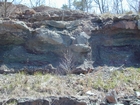 Intertidal carbonate storm deposits in outcrops of the Upper Mississippian Newman Formation. Roadcuts on Rt 519 of Eastern Kentucky south of Morehead in the western Appalachian Mountains