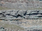 Intertidal carbonate storm deposits in outcrops of the Upper Mississippian Newman Formation. Roadcuts on Rt 519 of Eastern Kentucky south of Morehead in the western Appalachian Mountains