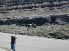 Intertidal carbonate storm deposits in outcrops of the Upper Mississippian Newman Formation. Roadcuts on Rt 519 of Eastern Kentucky south of Morehead in the western Appalachian Mountains