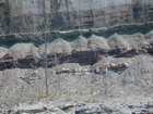 Intertidal carbonate storm deposits in outcrops of the Upper Mississippian Newman Formation. Roadcuts on Rt 519 of Eastern Kentucky south of Morehead in the western Appalachian Mountains