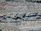 Intertidal carbonate storm deposits in outcrops of the Upper Mississippian Newman Formation. Roadcuts on Rt 519 of Eastern Kentucky south of Morehead in the western Appalachian Mountains