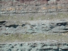 Intertidal carbonate storm deposits in outcrops of the Upper Mississippian Newman Formation. Roadcuts on Rt 519 of Eastern Kentucky south of Morehead in the western Appalachian Mountains