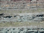 Intertidal carbonate storm deposits in outcrops of the Upper Mississippian Newman Formation. Roadcuts on Rt 519 of Eastern Kentucky south of Morehead in the western Appalachian Mountains