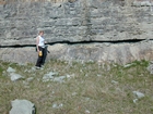 Mississippian Newman Formation South of Morehead on Rt 801 Eastern Kentucky contact with underlying soils of the next shoaling upward cycle