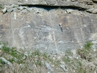 Mississippian Newman Formation South of Morehead on Rt 801 Eastern Kentucky contact with underlying soils of the next shoaling upward cycle