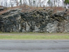 Outcrop of Nolichucky Cambrian Algal Mounds near Lebanon Virginia Rt 58 in ridge and valley region of Appalachian Mountains