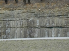 Mississippian Newman Limestone shallow water high energy Ooid shoal facies Eastern Kentucky on I 64 in Western Appalachian Mountains close to Olive Hill