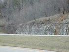 Mississippian Newman Limestone shallow water high energy Ooid shoal facies Eastern Kentucky on I 64 in Western Appalachian Mountains close to Olive Hill