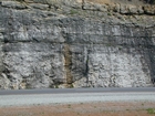 Mississippian Newman Limestone shallow water high energy Ooid shoal facies Eastern Kentucky on I 64 in Western Appalachian Mountains close to Olive Hill