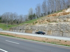 Mississippian Newman Limestone shallow water high energy Ooid shoal facies Eastern Kentucky on I 64 in Western Appalachian Mountains close to Olive Hill