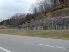 Mississippian Newman Limestone shallow water high energy Ooid shoal facies Eastern Kentucky on I 64 in Western Appalachian Mountains close to Olive Hill