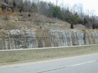 Mississippian Newman Limestone shallow water high energy Ooid shoal facies Eastern Kentucky on I 64 in Western Appalachian Mountains close to Olive Hill