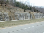 Mississippian Newman Limestone shallow water high energy Ooid shoal facies Eastern Kentucky on I 64 in Western Appalachian Mountains close to Olive Hill