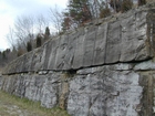 Mississippian Newman Limestone shallow water high energy Ooid shoal facies Eastern Kentucky on I 64 in Western Appalachian Mountains close to Olive Hill