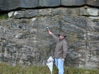 Tepee structures in the Mississippian Newman Limestone shallow water high energy Ooid shoal facies Eastern Kentucky on I 64 in Western Appalachian Mountains close to Olive Hill