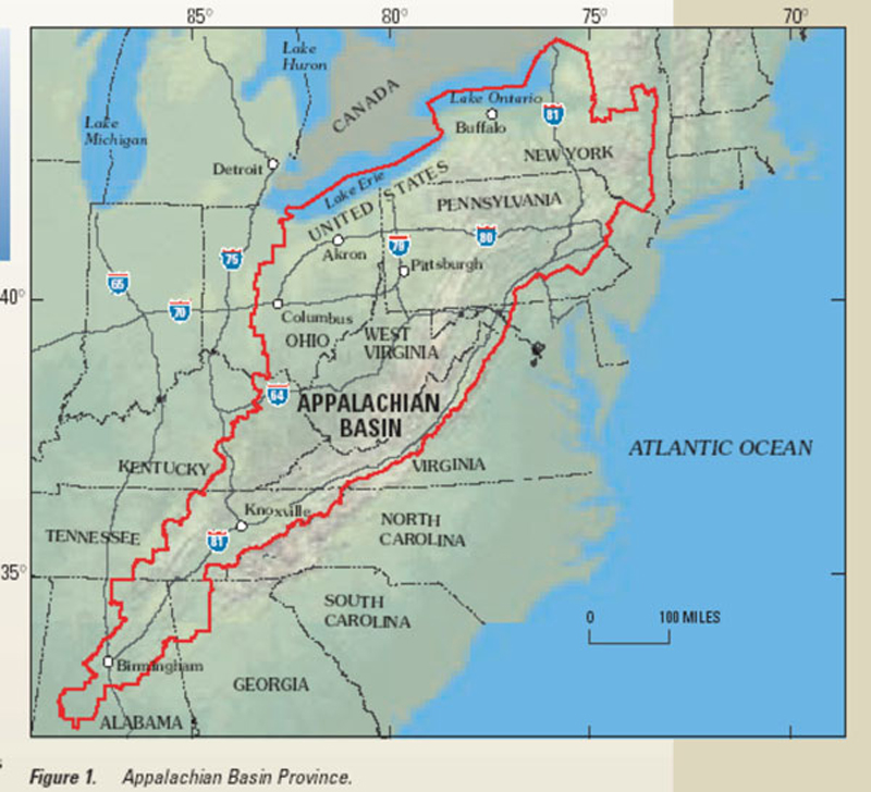 Appalachians On Map 