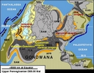 Upper Pennsylvanian Marathon-Ouachita, Applachian, and Variscan Orgenic collision and welding of the Laurentian and North African plates collision and welding of the North American and the North African Plates (courtesy of Ron Blakey, NAU Geology).