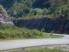 Silurian, Bisher Formation at Herron overlain by Devonian Ohio Shale. Bisher is high energy shallow water carbonate