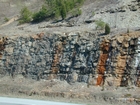 Silurian, Bisher Formation at Herron overlain by Devonian Ohio Shale. Bisher is high energy shallow water carbonate