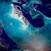 Bahamas Andros Island, the Exumas and the Tongue of the Ocean (Togo): photographic image from outer space by NASA