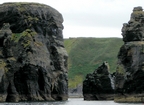 Sea Stacks of the Upper Clare Shale of the Upper Carboniferous (Namurian) exposed in the cliffs just south west of Bromore West of Co Kerry. These outcrops are just north of Ballybunion. The shales represent a change in the depositional setting from the underlying Dinantian carbonates.