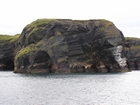 Upper Clare Shale of the Upper Carboniferous (Namurian) exposed just seaward to the west of Bromore West, Co Kerry. Though deposited during the marine transgression following the Dinantian carbonates, the wates depths were probably not much deeper than 100m or 300ft. The influence of the influx of siliciclastics is to lead to the accumulation of euxinic shales.