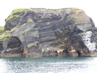 Exposures of Upper Clare Shale in the cliffs just south west of Bromore West in Co Kerry. These Upper Carboniferous (Namurian) outcrops are north of Ballybunion but best seen from the Shannon Estuary. The shales represent a change in depositional setting from the underlying Dinantian shallow shelf carbonates to the influx of siliciclastics that upward change to turbidites to deltaic sediments (Lewarne, 1959; Brennand, 1965; Rider, 1969, and Martinsen, 1989).
