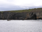 Exposures of Upper Clare Shale overlain by Ross Formation in the cliffs west of Bromore West and Drom in Co Kerry. These Namurian outcrops are south of Kilconly best seen from the Shannon Estuary. The shales evolve upward in depositional setting from a deeper euxinic setting with an influx of shales that upward change to turbiditic sands (Rider, 1969, and Martinsen, 1989).