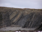 Exposures of Ross Formation in the cliffs west and south of Drom in Co Kerry. These Namurian outcrops turbiditic sands extend south east from the ruined Castle at Leck Point and are best seen from the Shannon Estuary (Rider, 1969, Martinsen, 1989; and Pyles, 2007).