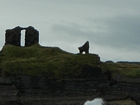 Exposures of Ross Formation in the cliffs northwest of Drom in Co Kerry. These Namurian outcrops turbiditic sands extend northwest from the ruined Castle at Leck Point and are best seen from the Shannon Estuary (Rider, 1969, Martinsen, 1989; and Pyles, 2007).