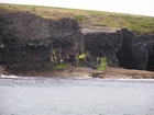 Exposures of Ross Formation in the cliffs northwest of Drom in Co Kerry. These Namurian outcrops turbiditic sands extend northwest from the ruined Castle at Leck Point and are best seen from the Shannon Estuary (Rider, 1969, Martinsen, 1989; and Pyles, 2007).