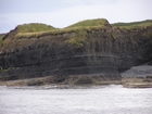 Exposures of Ross Formation in the cliffs northwest of Drom in Co Kerry. These Namurian outcrops turbiditic sands extend northwest from the ruined Castle at Leck Point and are best seen from the Shannon Estuary (Rider, 1969, Martinsen, 1989; and Pyles, 2007).