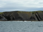 Exposures of Ross Formation in the cliffs northwest of Drom in Co Kerry. These Namurian outcrops turbiditic sands extend northwest from the ruined Castle at Leck Point and are best seen from the Shannon Estuary (Rider, 1969, Martinsen, 1989; and Pyles, 2007).