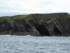 Exposures of Ross Formation in the cliffs northwest of Drom in Co Kerry. These Namurian outcrops turbiditic sands extend northwest from the ruined Castle at Leck Point and are best seen from the Shannon Estuary (Rider, 1969, Martinsen, 1989; and Pyles, 2007).